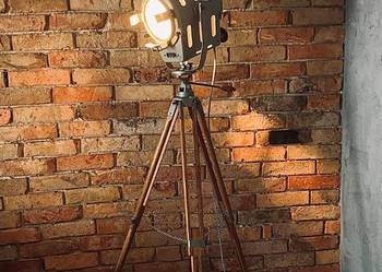 Lampa Loft Vintage reflektor teatralno filmowy 1963 r, używany na sprzedaż  Wrocław