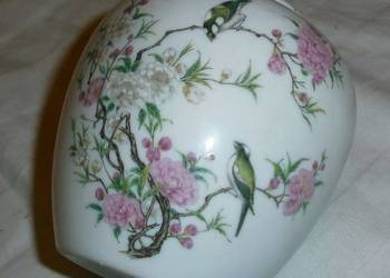 Używany, Śliczny niemiecki Wazonik z Porcelany w Stylu Chińskim + Flakonik. na sprzedaż  Kraków