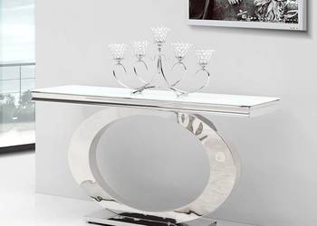 Konsola glamour Dallas szklany biały czany stół stolik ława na sprzedaż  Warszawa