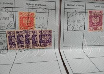 stare opłaty znaczki skarbowe, używany na sprzedaż  Poznań