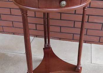 Używany, Stolik stylowy z intarsją kawowy okolicznościowy stół szafka na sprzedaż  Sulbiny