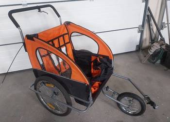Przyczepka rowerowa na 2 dzieci z funkcją wózka na sprzedaż  Domaniów