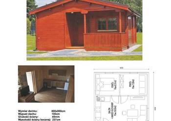 Drewniany domek letniskowy Lena II 35 + 7 m2 na sprzedaż  Mrągowo