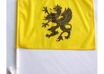 Używany, FLAGA - SAMOCHODOWA - KASZUBSKA Z GRYFEM - 45x30 na sprzedaż  Bytów