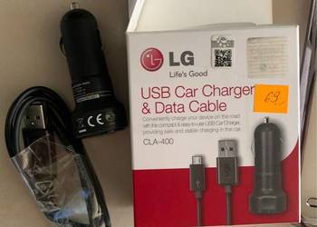 oryginalna ładowarka USB samochodowa LG CLA-400 + gratis!!!, używany na sprzedaż  Warszawa