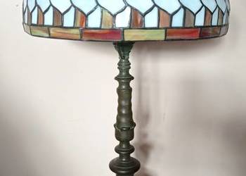 Stara mosiężna lampka nocna w stylu tiffany, używany na sprzedaż  Włocławek