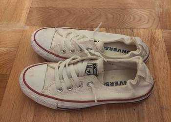 Sprzedam trampki Converse w kolorze bialym, używany na sprzedaż  Przasnysz