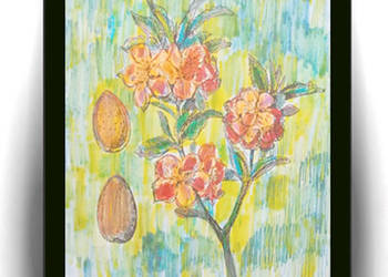 botaniczny obrazek A4, rośliny obrazek 21x30, kwiaty plakat na sprzedaż  Szczecin