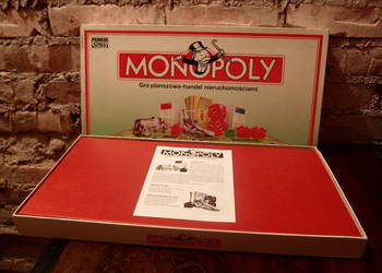Unikat Gra monopoly z 1993r Pierwsza edycja na Polskę na sprzedaż  Łódź