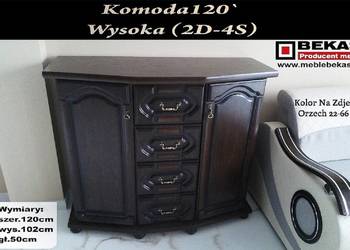 Śliczna Komoda 140 - 180` Wysoka Orzech Dąb Bekas Producent na sprzedaż  Włocławek