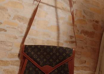 Louis Vuitton/Ekskluzywna, duża, brązowa torebka listonoszka na sprzedaż  Kraków
