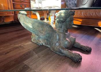Używany, rzeźba z brązu Sfinks figura stół ława stolik 100%brąz na sprzedaż  Kłodzko