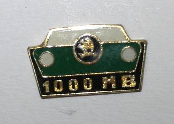 Plakietka przypinka Skoda 1000MB Czechosłowacja CSRS na sprzedaż  Kraków
