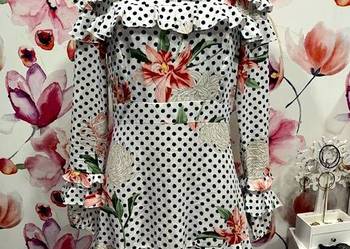 boohoo sukienka imprezowa kwiaty groszki falbanki hit roz.40 na sprzedaż  Choszczno
