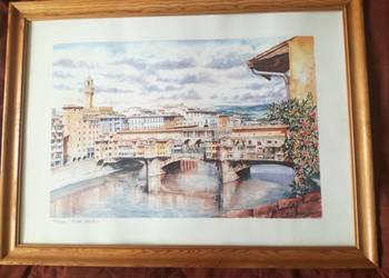 Obraz,Most złotników - Ponte Vecchio  Florencja, Włochy. na sprzedaż  Łódź