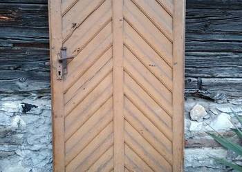 Stare drewniane grube i ciężkie drzwi zabytek do renowacji na sprzedaż  Dąbrowa Górnicza