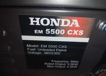 Używany, Agregat prądotwórczy marki Honda EM 5500CXS 9,6 kw, na sprzedaż  Będzin