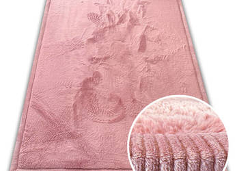 GRUBY DYWAN PUFFY SOFT 80X150 RÓŻOWY JAK MATERAC RABBIT PUSZYSTY WŁOS na sprzedaż  Lublin