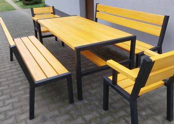 Stół ocynk zestaw mebli ogrodowych ławki fotele, używany na sprzedaż  Tokarnia