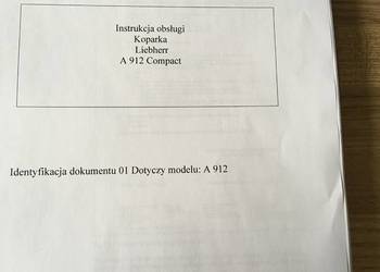 dtr instrukcja obsługi koparka liebherr a912compact i inne na sprzedaż  Szczecin
