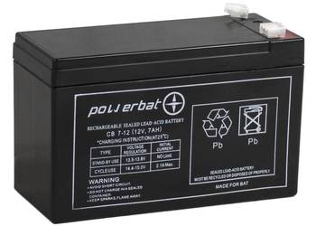 Akumulator żelowy POWERBAT CB 7-12 12V 7Ah, używany na sprzedaż  Pabianice