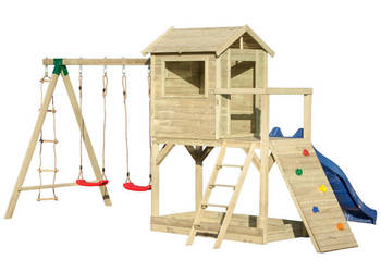 Plac zabaw dla dzieci do ogrodu drewniany domek Maciek 3 na sprzedaż  Trzciel