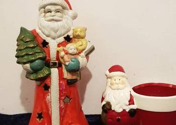 Używany, Porcelanowe Figurki kominek Święty Mikołaj na sprzedaż  Nysa