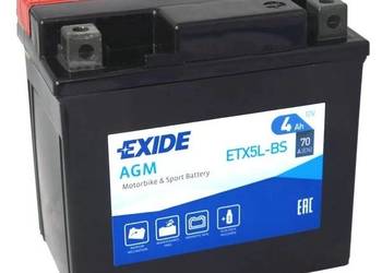 Akumulator motocyklowy EXIDE ETX5L-BS YTX5L-BS 12V 4Ah 70A na sprzedaż  Gdynia