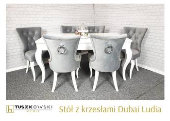 Stół z krzesłami do jadali lub salonu - krzesła tapicerowane na sprzedaż  Olsztyn