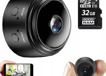 Qiktech Kamera Mini Szpiegowska Bezprzewodowa Usb K01 (Czarna) + Karta 32Gb na sprzedaż  Płońsko