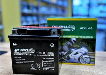 Akumulator motocyklowy GROM GTX5L-BS 12V 4Ah 80A P+ na sprzedaż  Rybnik