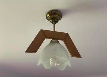 Lampa sufitowa/lampy sufitowe z drewnem - 2 sztuki - HIT! na sprzedaż  Jasło