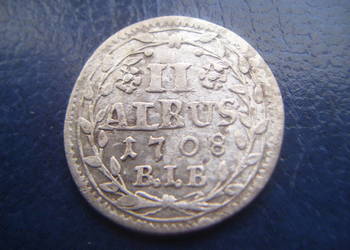 Stare monety 2 albus 1708 Niemcy srebro na sprzedaż  Lesko