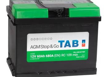Akumulator  60Ah 680A TAB AGM Stop &amp; Go 12V na sprzedaż  Wałbrzych