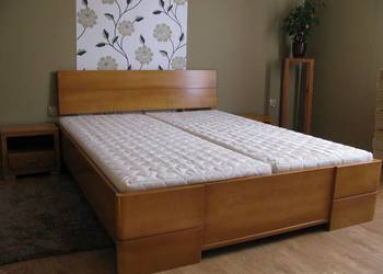 Łóżko drewniane bukowe dwuosobowe 160x200 lite drewno buk na sprzedaż  Katowice