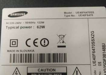 Samsung 40F6470SS na części na sprzedaż  Gostyń