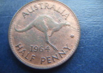 Stare monety 1/2 pens 1964 Australia na sprzedaż  Lesko