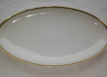 półmisek, talerz biała porcelana ze złoceniami Almi Decor,, używany na sprzedaż  Gdańsk