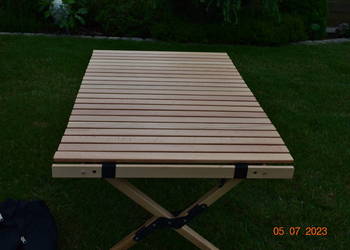stół składany turystyczny camping drewno system kanadyjski, używany na sprzedaż  Bosutów