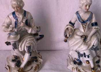 Porcelanowe,wiedeńskie figurki. Sygnatura. na sprzedaż  Zduńska Wola