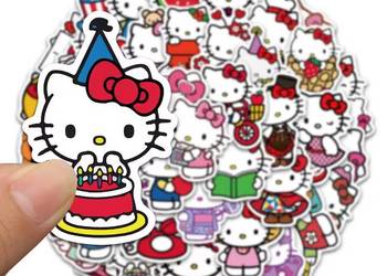 Naklejki 50x jakość laptop smartfon motyw hello kitty na sprzedaż  Wrocław