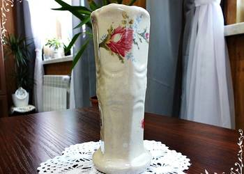 Stary wazon wazonik ceramiczny malowane kwiaty PRL na sprzedaż  Żary
