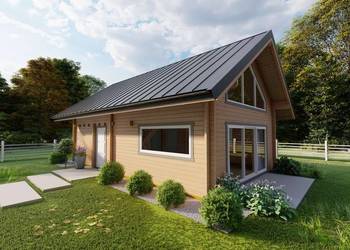 Domek drewniany z bali Malta Deluxe 96m2 całoroczny/mieszkalny na sprzedaż  Wyszków