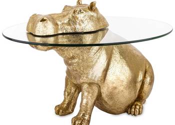 Hipopotam złoty dekoracyjny stylowy stolik kawowy 162848 na sprzedaż  Limanowa