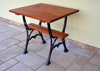 stół ogrodowy stolik żeliwny drewniany stoliczek kawowy SD09 na sprzedaż  Opatów