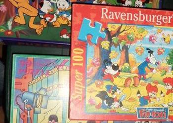 3x stare puzzle Kaczor Donald Duck Myszka Miki Walt Disney na sprzedaż  Rzeszów