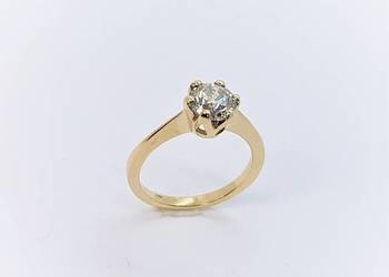 Pierścionek z brylantem 1,12 ct złoto pr. 585 (14K) na sprzedaż  Pruszków