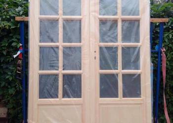 drzwi dwuskrzydlowe sosnowe drewniane  Produkcja na sprzedaż  Wieliczka