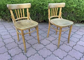 Krzesła gięte stylowe 2 szt. art deco PRL vintage krzesło do renowacji na sprzedaż  Sulbiny