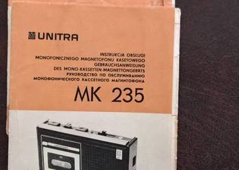 Używany, Instrukcja Obsługi Magnetofonu MK 235 Unitra na sprzedaż  Wrocław